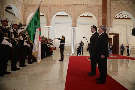 3/04/2018. VII Reunión de Alto Nivel Argelia-España. El presidente del Gobierno, Mariano Rajoy, junto al primer ministro de la República de ...